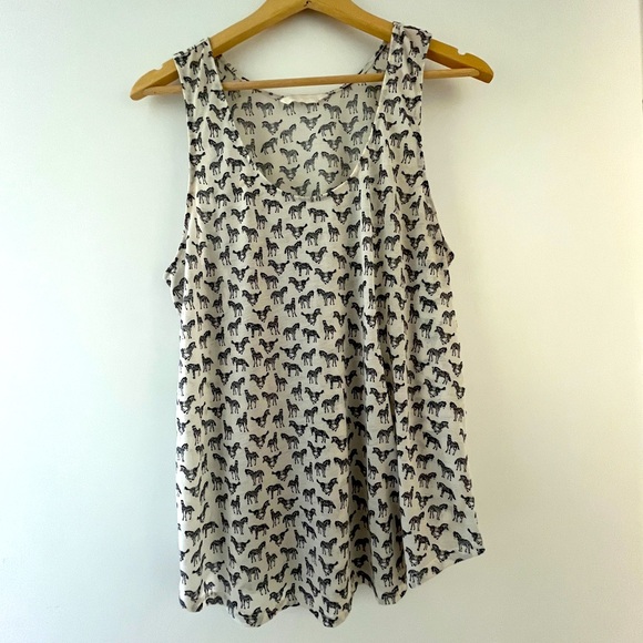 Zebra print flowy tank top - Picture 1 of 8